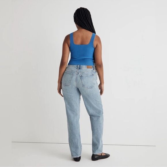 Madewell NWT Distressed Low-Slung Straight Jeans Size 33 in Olvera Wash - Picture 4 of 11